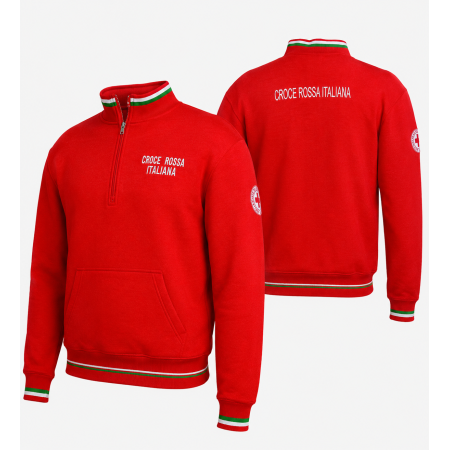 FELPA MEZZA ZIP CROCE ROSSA ITALIANA