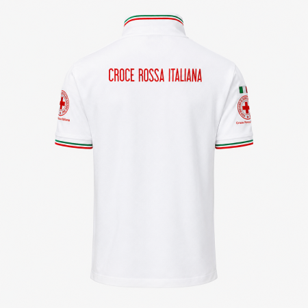 POLO MANICA CORTA BIANCA CROCE ROSSA ITALIANA