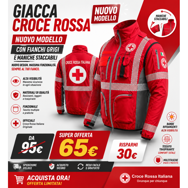 GIUBBINO CROCE ROSSA MOD.RG