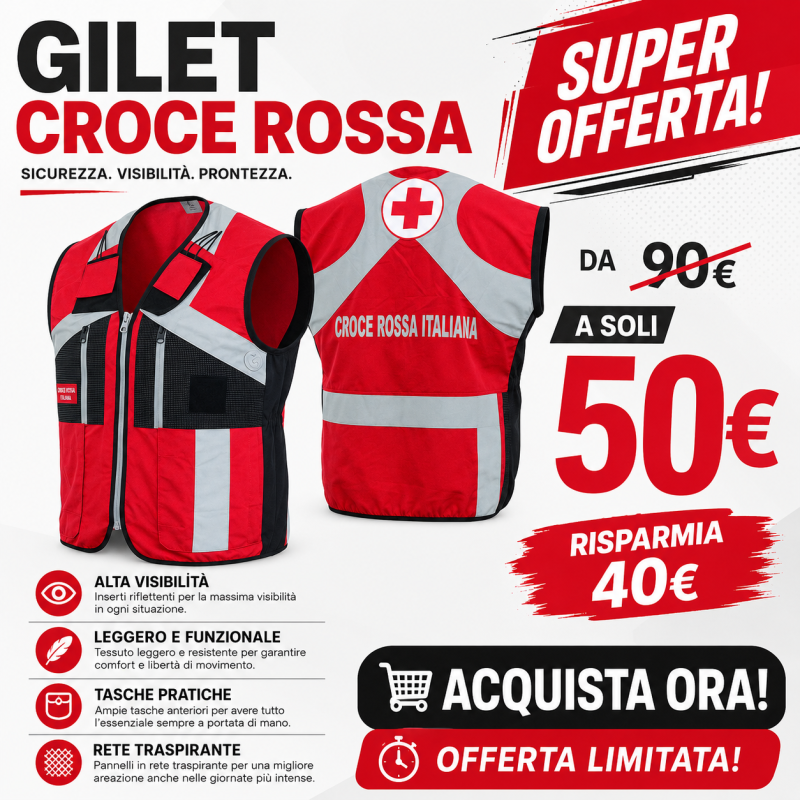 GILET CROCE ROSSA