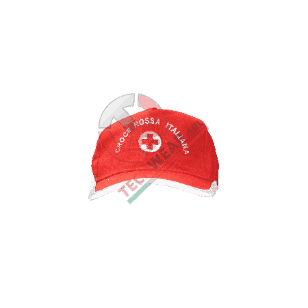 CAPPELLO CROCE ROSSA MODELLO BASEBALL RICAMATO