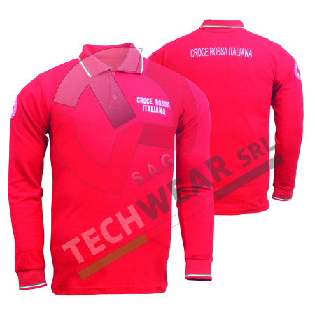 POLO MANICA LUNGA CROCE ROSSA ITALIANA