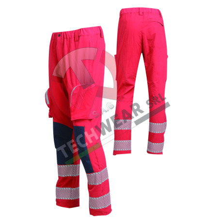 PANTALONE CROCE ROSSA CON INSERTI NERI