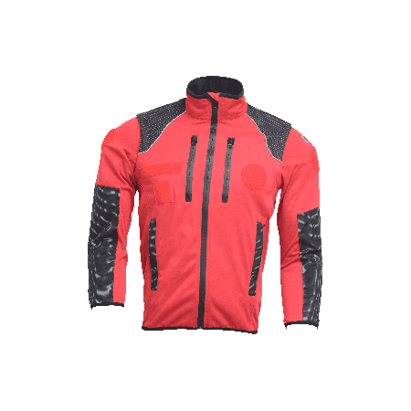 GIUBBINO ANTIVENTO SOFTSHELL CROCE ROSSA ITALIANA CON INSERTI NERI
